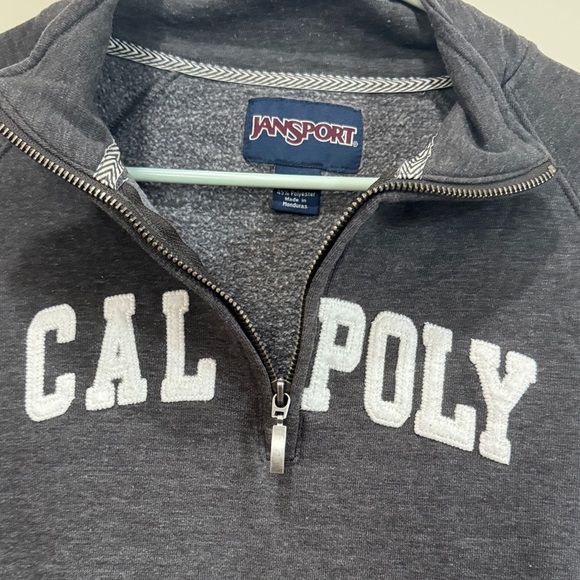 Jansport Charcoal Cal Poly Quarter-Zip Sweatshirt XXL / G2 - Picture 4 of 5